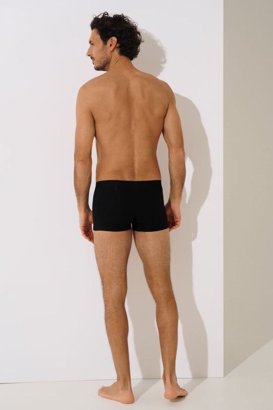 Комплект от 2 бр. мъжки памучни боксерки в черно Lisca Hermes Men 032035-02