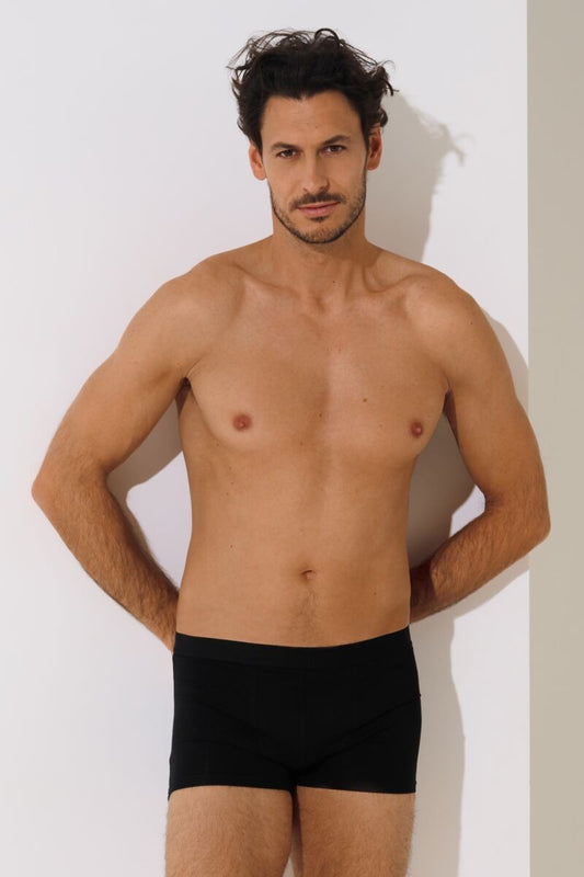 Комплект от 2 бр. мъжки памучни боксерки в черно Lisca Hermes Men 032035-02