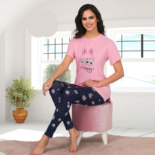 Пижама от тениска с дълъг клин LY-US95