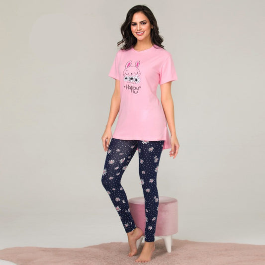 Пижама от тениска с дълъг клин LY-US95