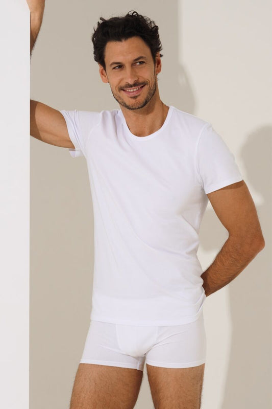 Мъжка памучна фланела в бяло Lisca Hermes Men 031010-01