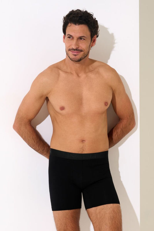 Мъжки боксерки с удължени крачоли в черно Lisca Odysseus Men 032040-02