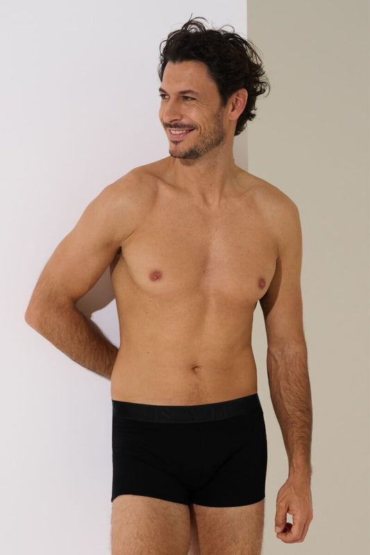 Мъжки памучни боксерки в черно Lisca Odysseus Men 032039-02