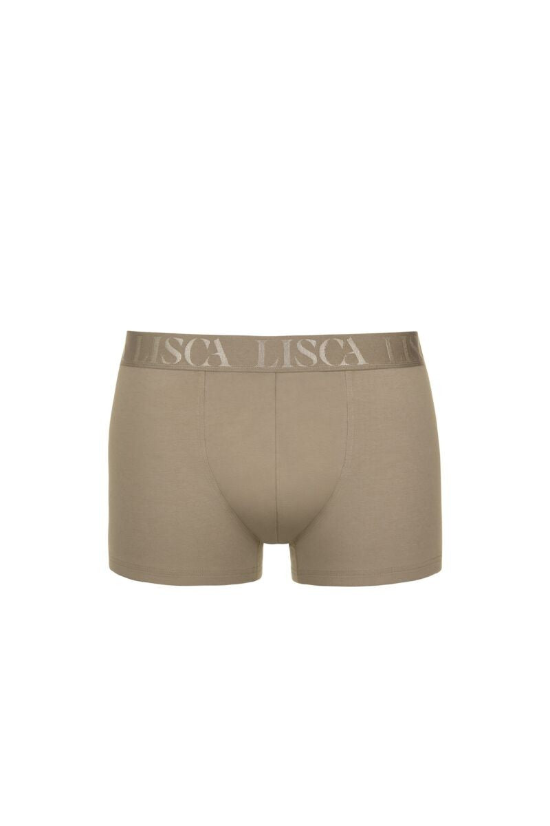 Мъжки памучни боксеки в сиво кафяво Lisca Odysseus Men 032039-S4