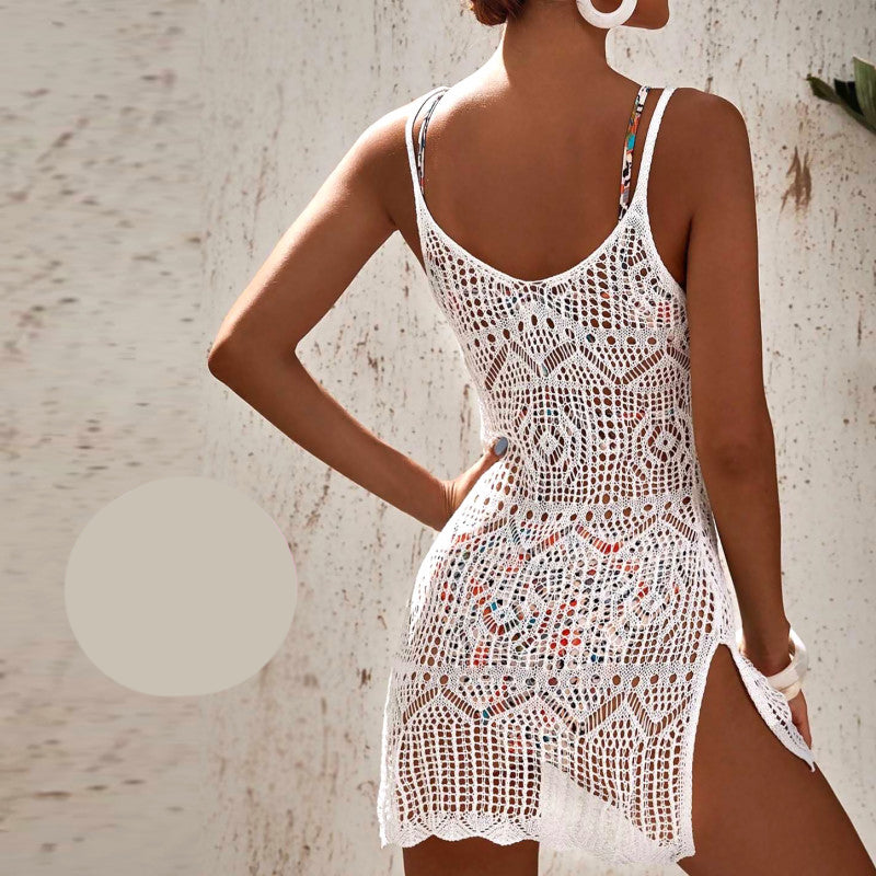 Плетено плажно парео тип рокля MS-4414