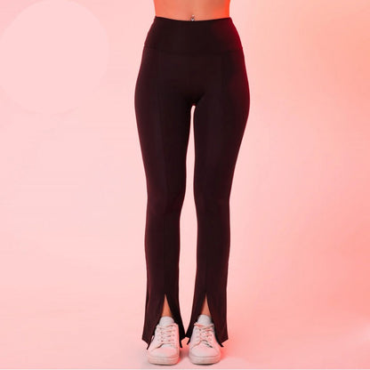 Черен чарлстон панталон с цепки OG-435