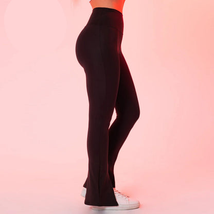 Черен чарлстон панталон с цепки OG-435