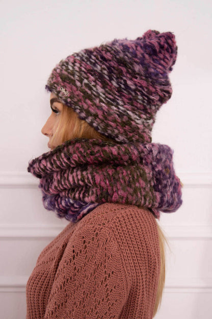 Дамски комплект с мохер плътен P106