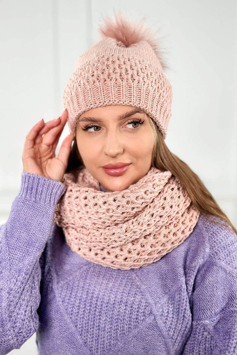 Дамски комплект шапка с шал PLK4
