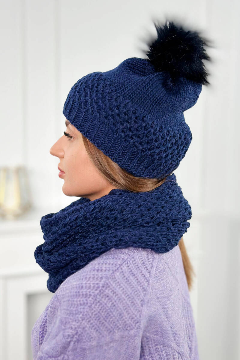 Дамски комплект шапка с шал PLK4