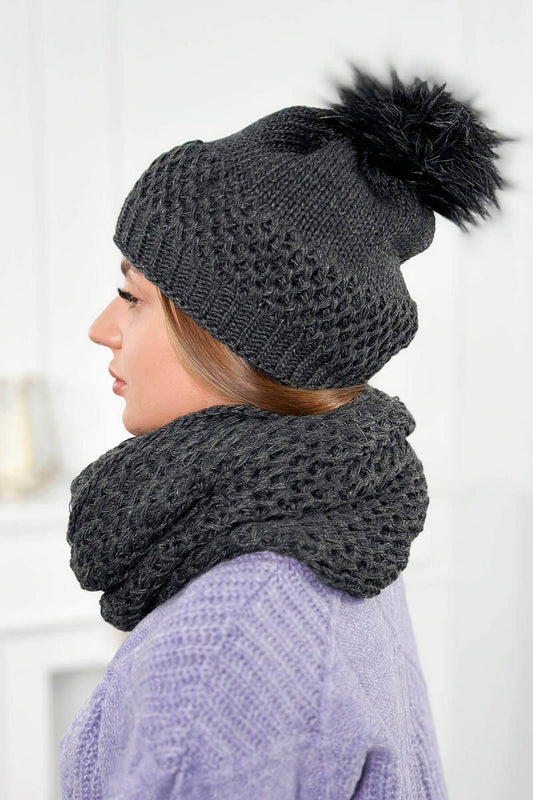 Дамски комплект шапка с шал PLK4