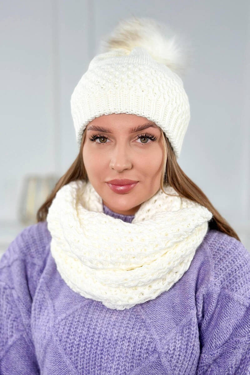 Дамски комплект шапка с шал PLK4
