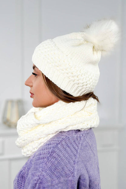 Дамски комплект шапка с шал PLK4