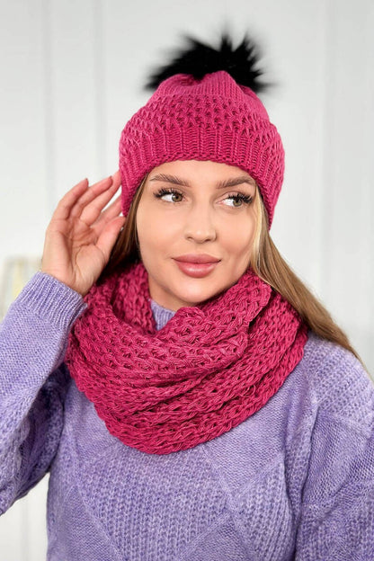 Дамски комплект шапка с шал PLK4