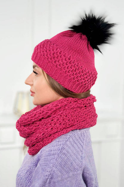 Дамски комплект шапка с шал PLK4