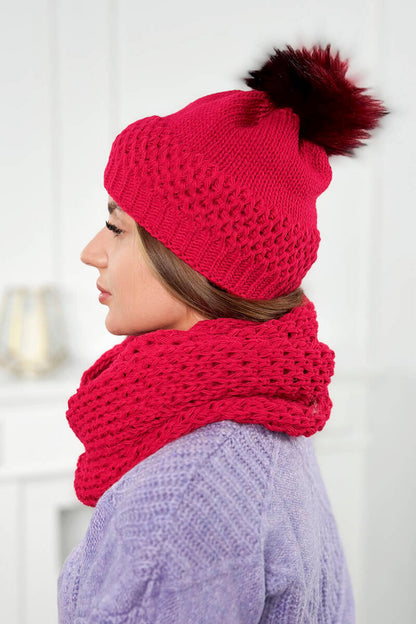 Дамски комплект шапка с шал PLK4