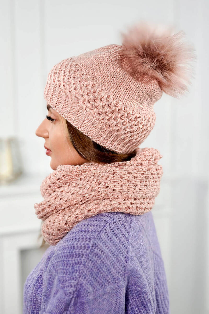 Дамски комплект шапка с шал PLK4