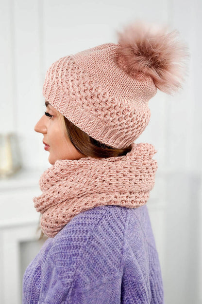 Дамски комплект шапка с шал PLK4