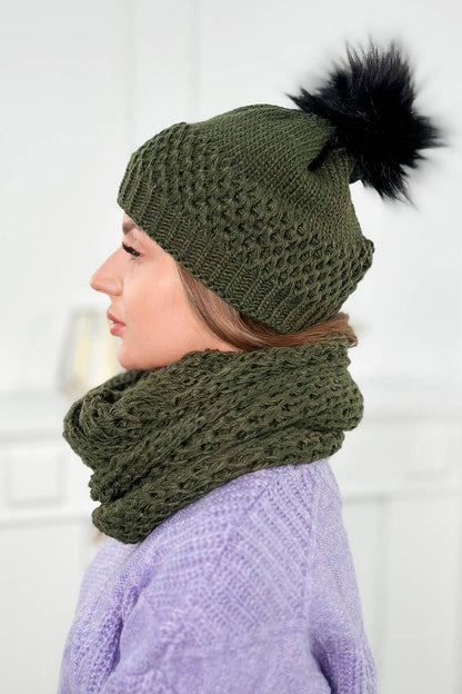 Дамски комплект шапка с шал PLK4