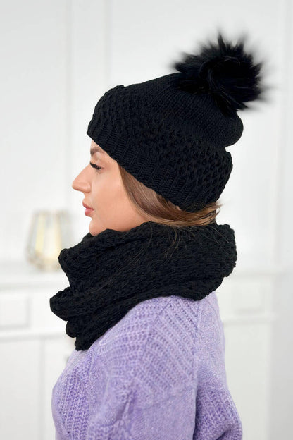 Дамски комплект шапка с шал PLK4