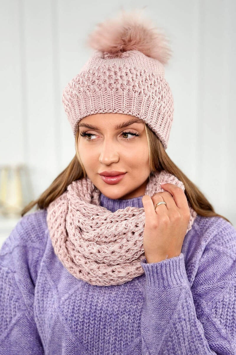 Дамски комплект шапка с шал PLK4