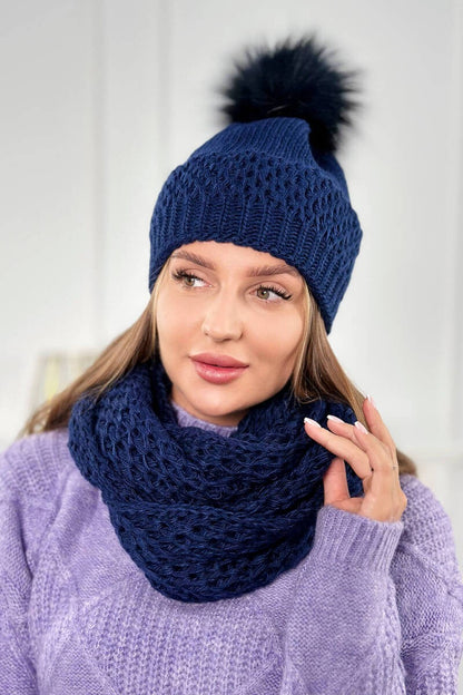 Дамски комплект шапка с шал PLK4