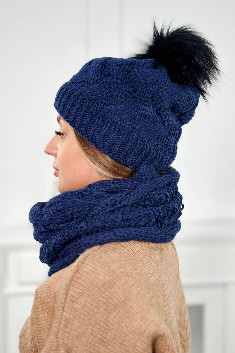 Дамски комплект от шапка и шал PLK5