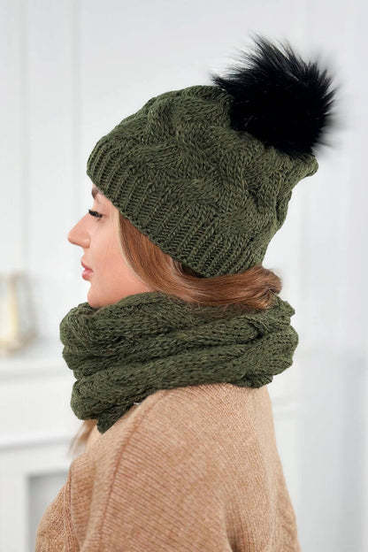 Дамски комплект от шапка и шал PLK5