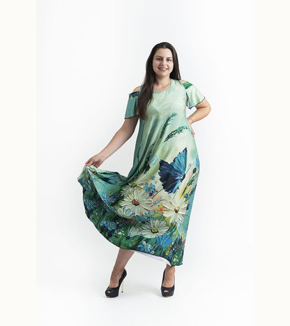 Дълга рокля с къси ръкави Соня