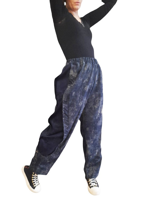 Широк дамски джинсов панталон Виолета